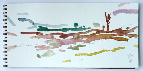 Flowing barren landscape