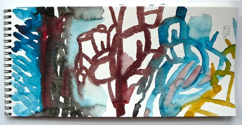 The water with the red and the black