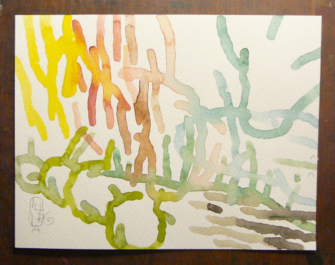 Trees upside down in th rain