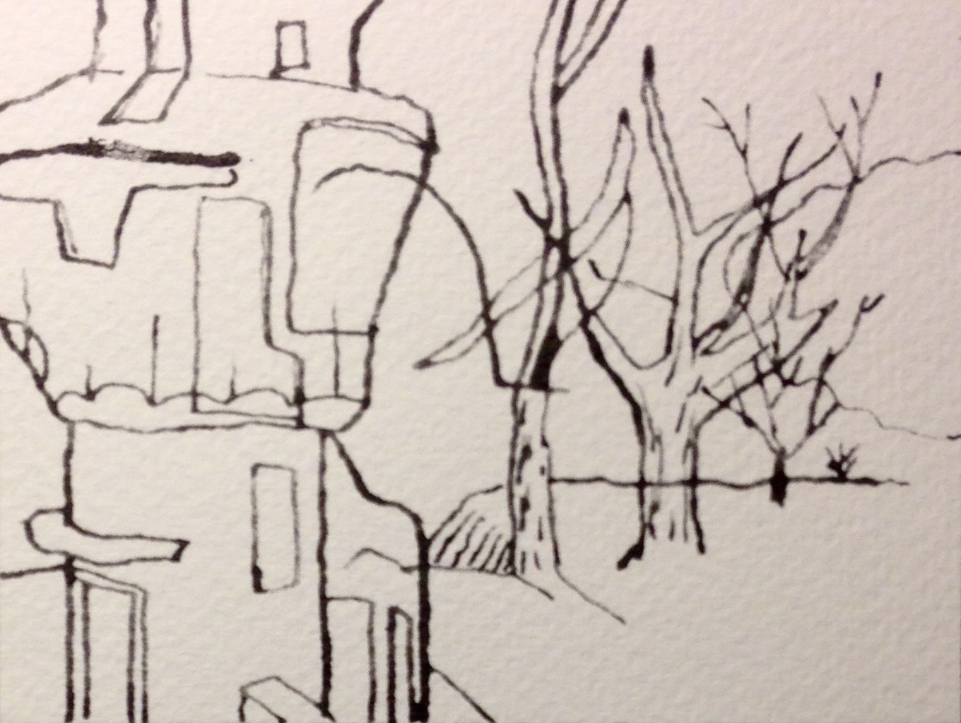 The trees brush your window