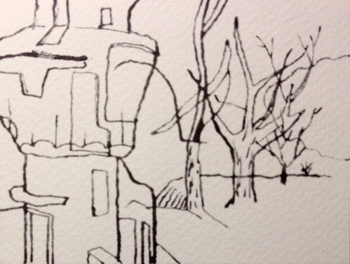 The trees brush your window